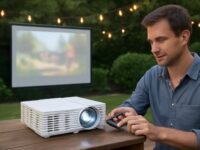 découvrez comment régler votre vidéoprojecteur acer pour profiter d'une image lisible en extérieur, même avec la lumière ambiante du jardin.