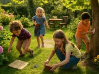 organisez facilement une chasse au trésor gratuite dans votre jardin pour amuser les enfants avec des énigmes et aventures adaptées à leur âge.