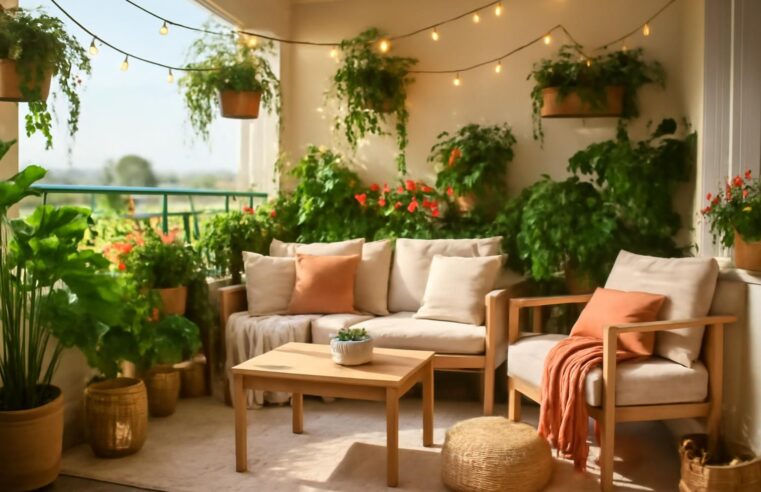 découvrez des idées de décoration pour aménager vos balcons saillants et créer un espace accueillant, cosy et élégant où il fait bon se détendre.