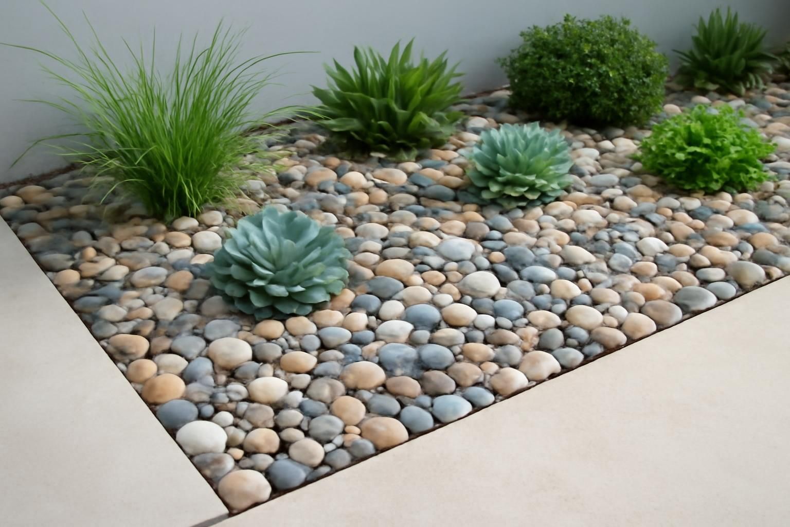 Créer un parterre moderne avec cailloux sans entretien pour embellir votre jardin