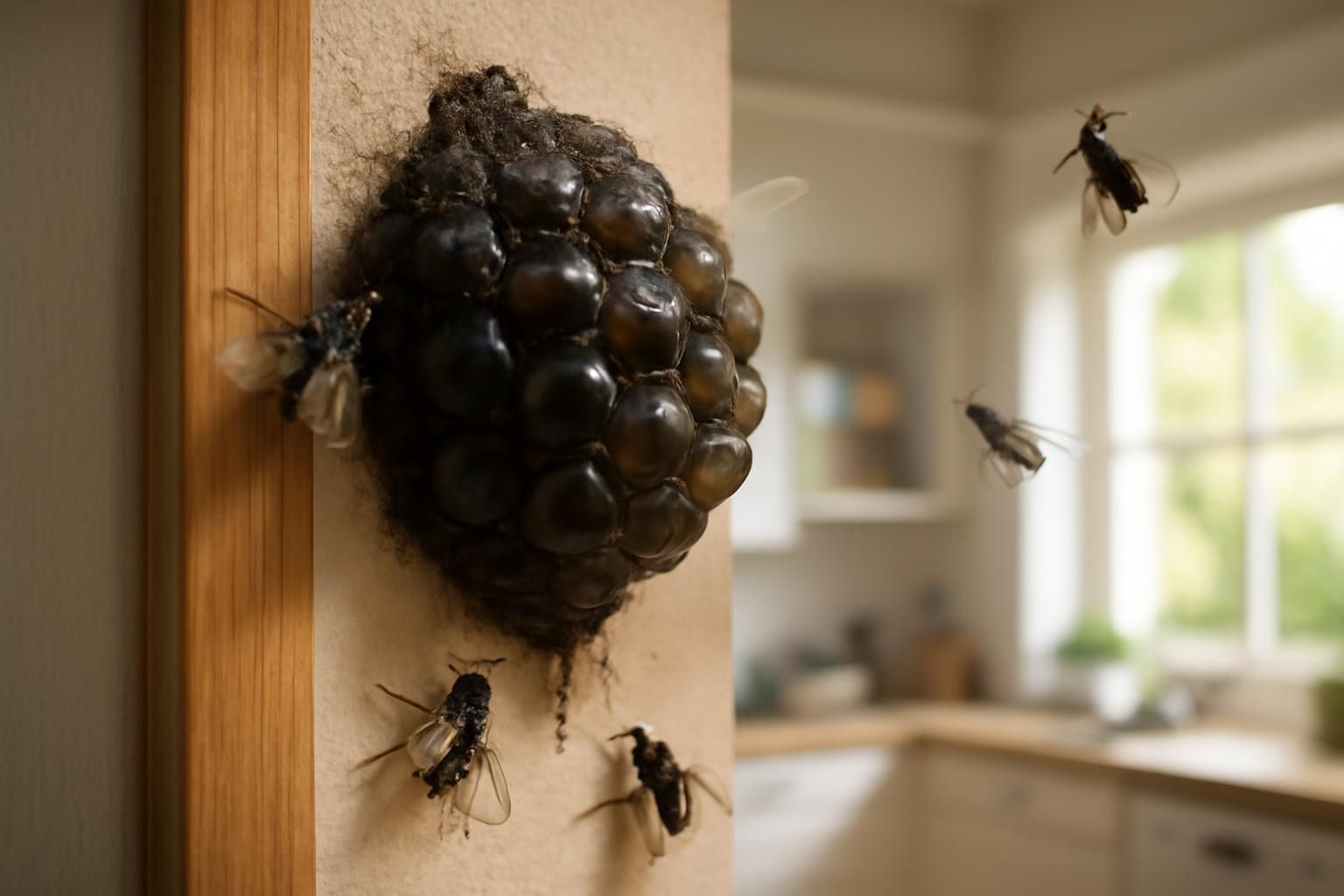 Découvrez la photo de nid de mouche à la maison et apprenez à les identifier