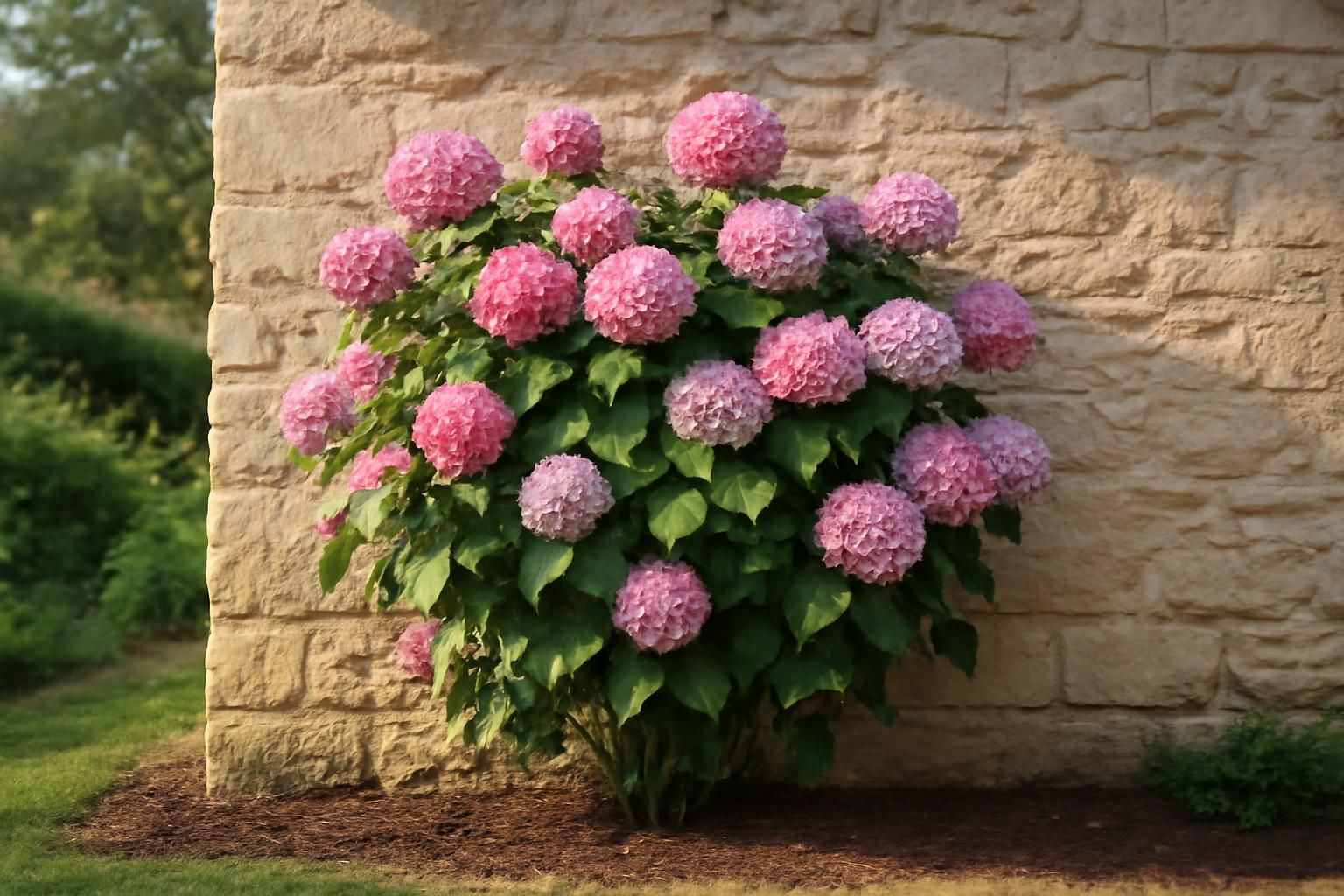 Plantes et murs : à quelle distance d&rsquo;un mur planter un hortensia pour un effet visuel captivant ?