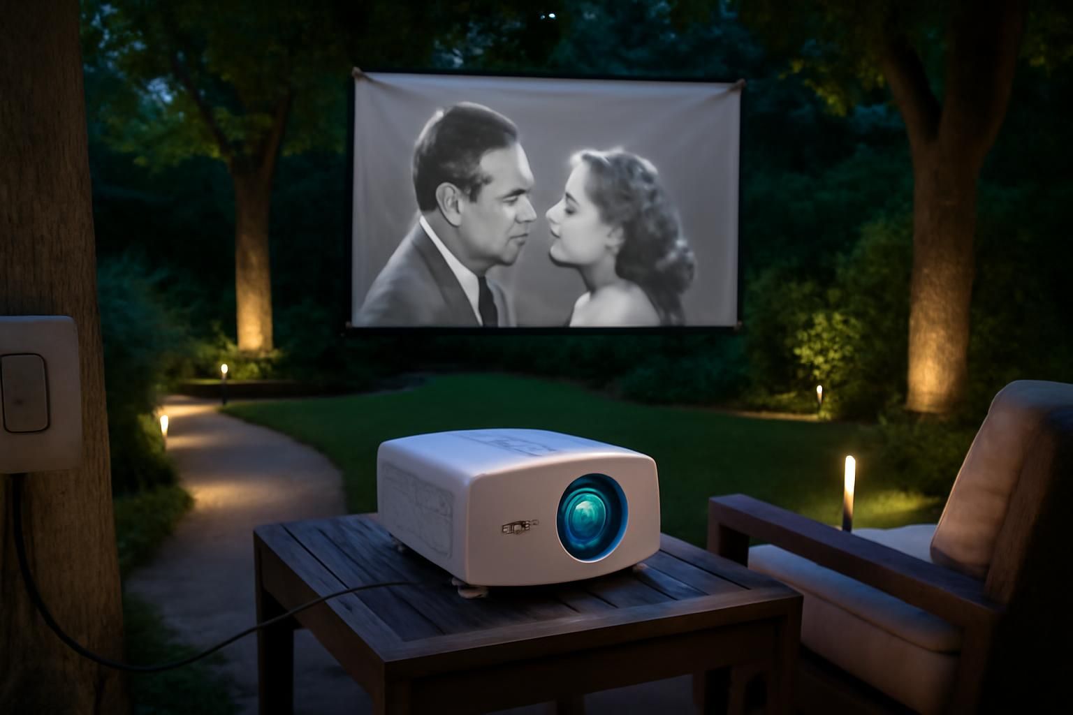 Scène “cinéma jardin” : automatiser prises et lumières avec vidéoprojecteur Acer