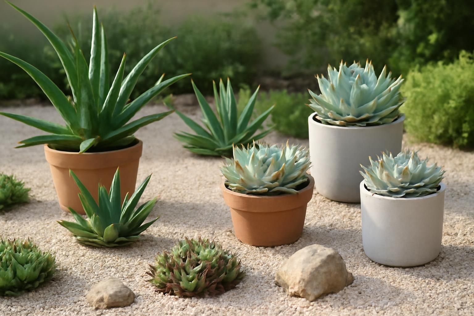 Sélection de plantes grasses extérieures sans entretien pour jardin simple