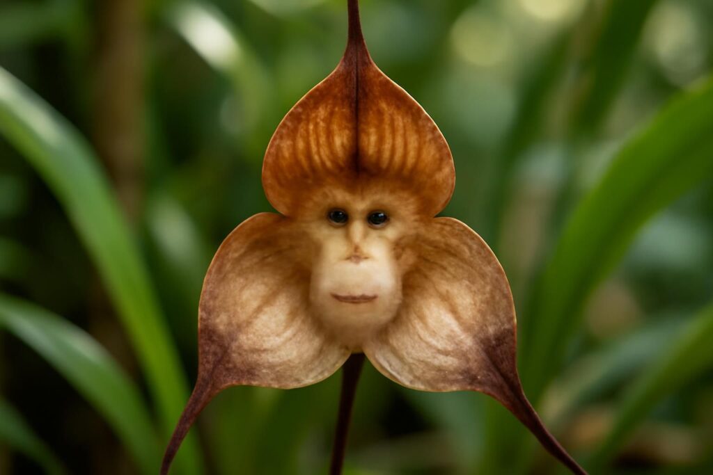L&rsquo;orchidée avec tête de singe : une beauté insolite à découvrir