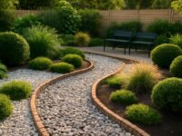 découvrez des idées inspirantes pour structurer vos espaces extérieurs avec un modèle de jardin utilisant des galets, alliant esthétique et fonctionnalité.