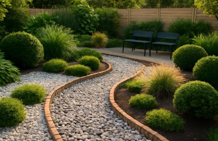 découvrez des idées inspirantes pour structurer vos espaces extérieurs avec un modèle de jardin utilisant des galets, alliant esthétique et fonctionnalité.
